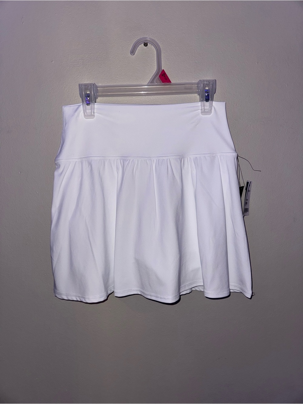 90 Degree By Reflex White Athletic Mini Skirt with Flared Silhouette
